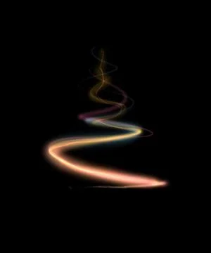 A colored zigzag transparent line with a glow effect Stock Illustration