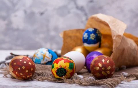 Colores easter eggs Foto stock