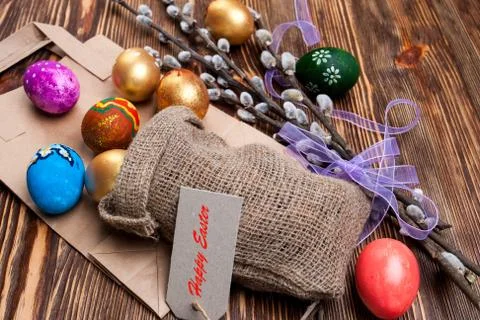 Colores easter eggs Stock-Fotos