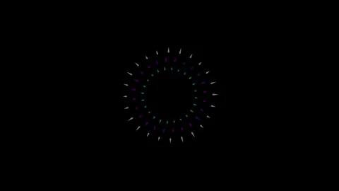 Colorful 2D Animated Explosive Firework Bursts Stock Footage 344034201