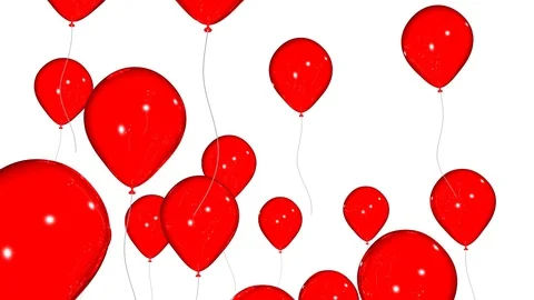 Colorful 3d Animated Balloons Float Through Screen Stock Footage 102288986