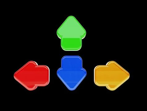 Colorful 3d arrows Stock Illustration