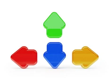 Colorful 3d arrows Illustrazione stock