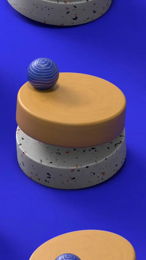 Colorful 3d background with tasty candy cakes. Loop animation 3d render Stock Footage 150704557