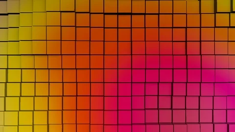Colorful 3D blocks in wave formation in a continuous loop Vídeo Stock 104619458