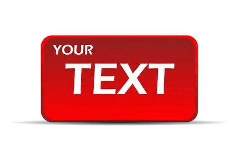 Colorful 3d button - vector illustration. Stock Illustration