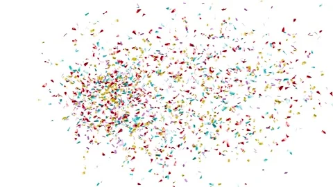 Colorful 3D Confetti Blast Explosion Background. Vídeo Stock 336303482