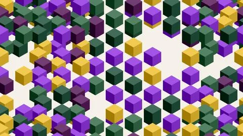 Colorful 3D Cubes Pattern Background Design. Illustrazione stock