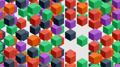 Colorful 3D Cubes Pattern Background Design. Stock Illustration