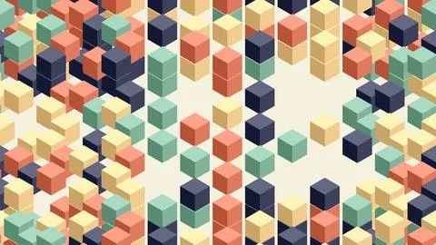 Colorful 3D Cubes Pattern Background Design. Illustrazione stock