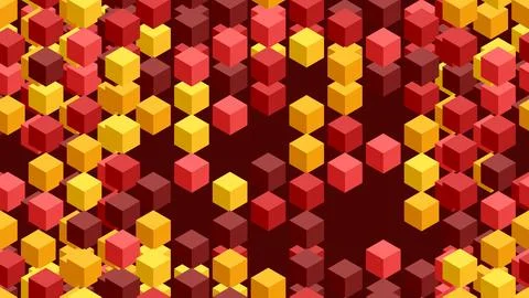 Colorful 3D Cubes Pattern Background Design. Stock Illustration