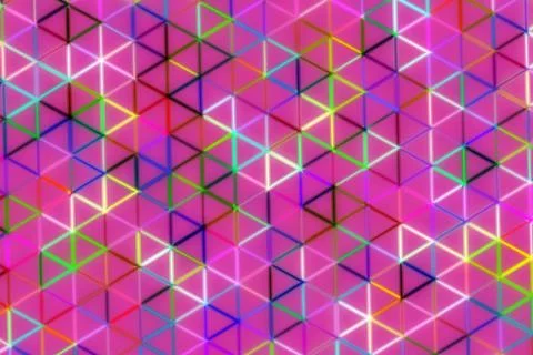 Colorful 3d cubes pattern with pink background Stock Illustration
