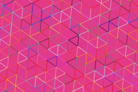 Colorful 3d cubes pattern with pink background Stock Photos