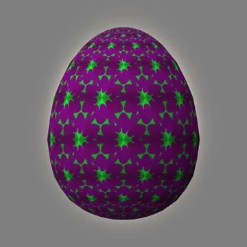 Colorful 3D easter egg on gray background イラスト素材