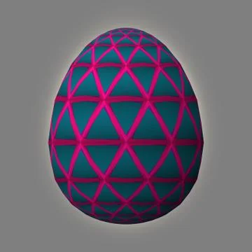 Colorful 3D easter egg on gray background イラスト素材