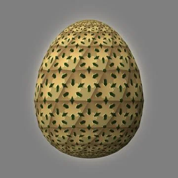 Colorful 3D easter egg on gray background イラスト素材