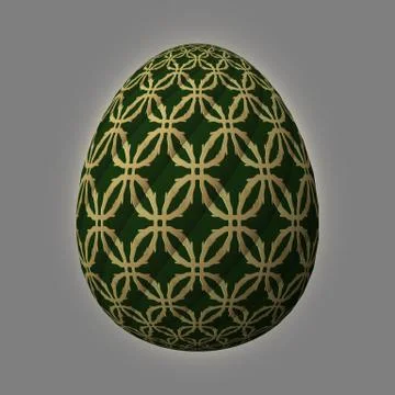 Colorful 3D easter egg on gray background イラスト素材