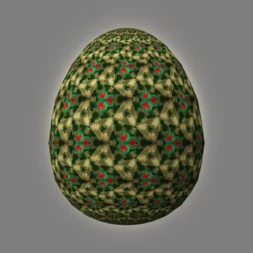 Colorful 3D easter egg on gray background Illustrazione stock