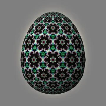 Colorful 3D easter egg on gray background Illustrazione stock