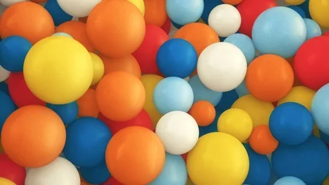 Colorful 3d falling spheres background Stock Footage 118603891