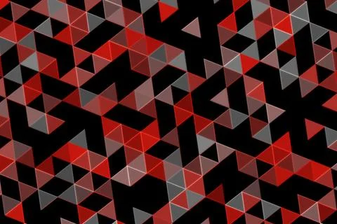 Colorful 3d geometric cube pattern with red black and gray Ilustración de archivo