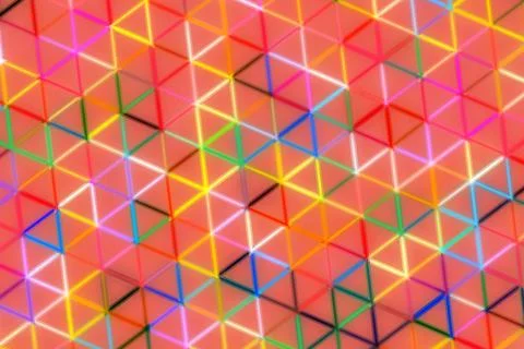 Colorful 3d geometric cube pattern with vibrant shades Stock Photos