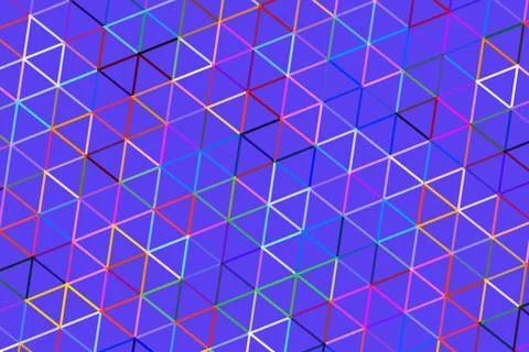 Colorful 3d geometric cubes pattern on blue background Stock Photos