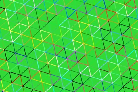 Colorful 3d geometric cubes pattern on green background Stock Photos