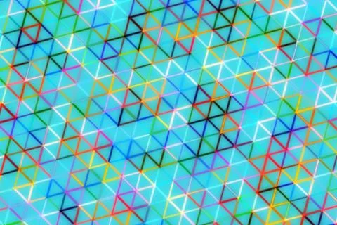 Colorful 3d geometric pattern with cubes and lines 库存插图