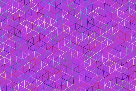 Colorful 3d geometric pattern with cubes and triangles Stock Illustration