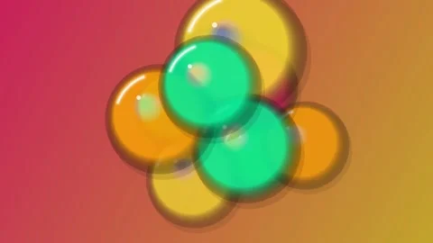 Colorful 3D Glossy Spheres on Gradient Background Stock Footage 336268098