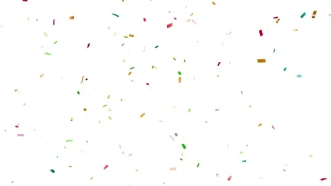 Colorful 3D gold Confetti Falling Down Slowly. Stock Footage 337016984