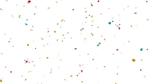 Colorful 3D gold Confetti Falling Down Slowly. Vídeos de archivo 337016992