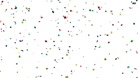 Colorful 3D gold Confetti Falling Down Slowly. 库存影片 337017005