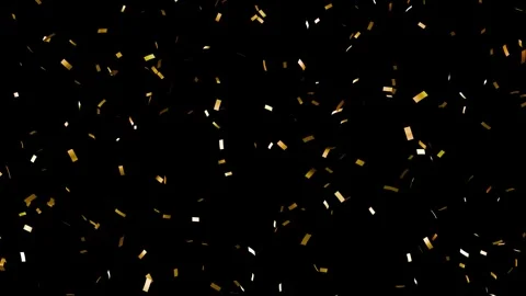 Colorful 3D gold Confetti Falling Down Slowly. Vidéo 337017030