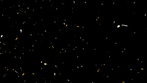 Colorful 3D gold Confetti Falling Down Slowly. Stockbeeldmateriaal 337017034