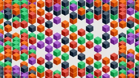 Colorful 3D Hexagonal Shapes Pattern Background. Illustrazione stock
