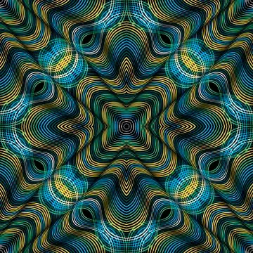 Colorful 3d lines vector seamless pattern. Modern ornamental surface backgrou Illustrazione stock