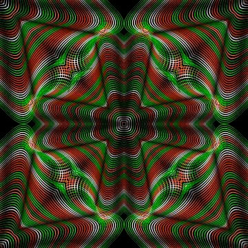 Colorful 3d lines vector seamless pattern. Modern ornamental surface backgrou Stock Illustration