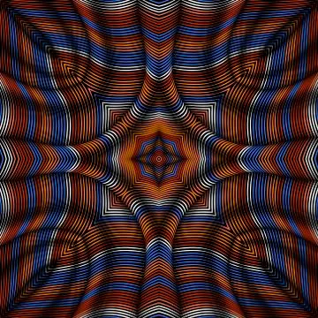 Colorful 3d lines vector seamless pattern. Modern ornamental surface backgrou Stock Illustration