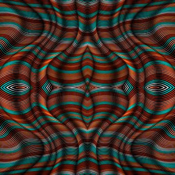 Colorful 3d lines vector seamless pattern. Modern ornamental surface backgrou Stock Illustration