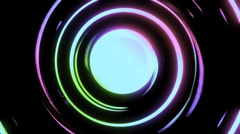 Colorful 3d loading circle. Design. Stylish animation with circle of colorful Stock Illustration