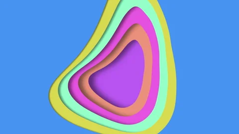 Colorful 3d model of tear drop shape Stock Footage 297616176