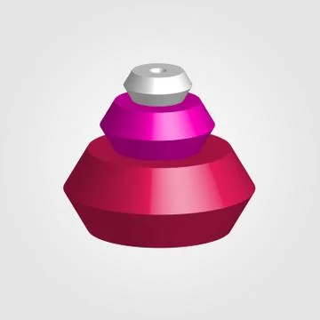 Colorful 3d objects for use as logo or design element  Illustrazione stock