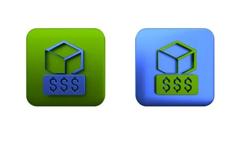 Colorful 3D printer services icon isolated on white background. 3d printing.. イラスト素材