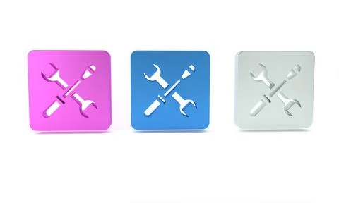 Colorful 3D printer setting icon isolated on white background. 3d printing... イラスト素材