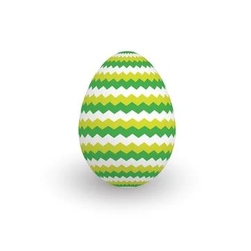 Colorful 3D realistic Easter egg 스톡 일러스트