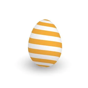 Colorful 3D realistic Easter egg Stock Illustration