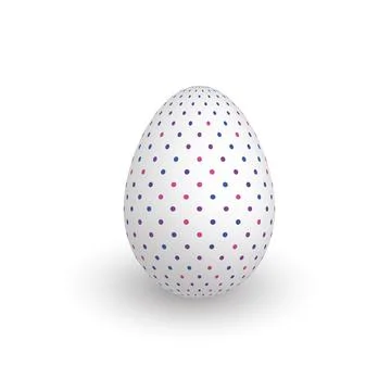 Colorful 3D realistic Easter egg Stock Illustration