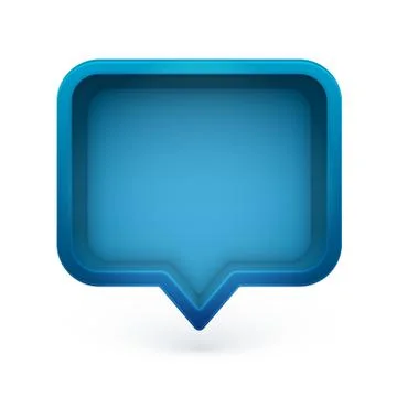 Colorful 3D realistic speech bubble, vector illustration Stock Illustration